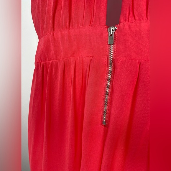 Express NWT Vibrant Coral Pink/red Dress - Picture 6 of 8